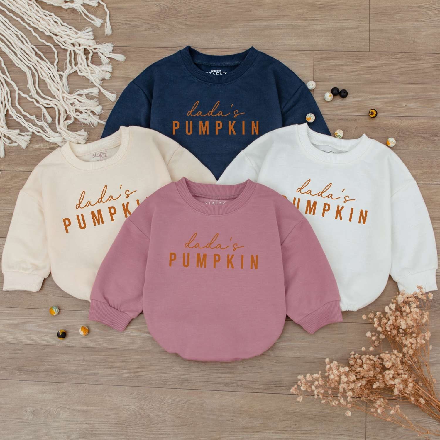 Personalized Pumpkin Romper & Bodysuit Set: Adorable Fall Outfits