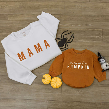 Pumpkin Patch Baby Romper & Family Sweatshirt Set for Fall Fun