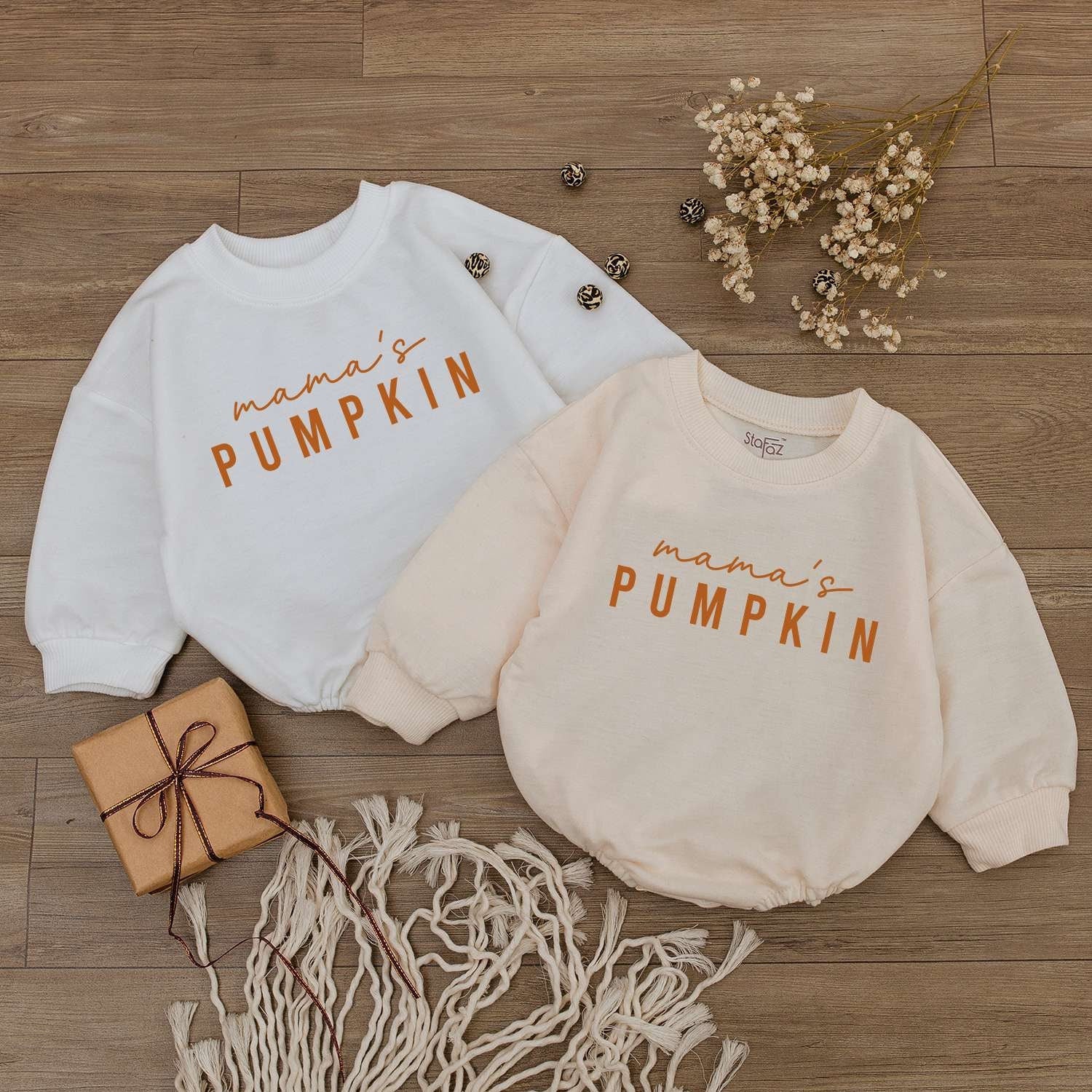 Pumpkin Patch Baby Romper & Family Sweatshirt Set for Fall Fun