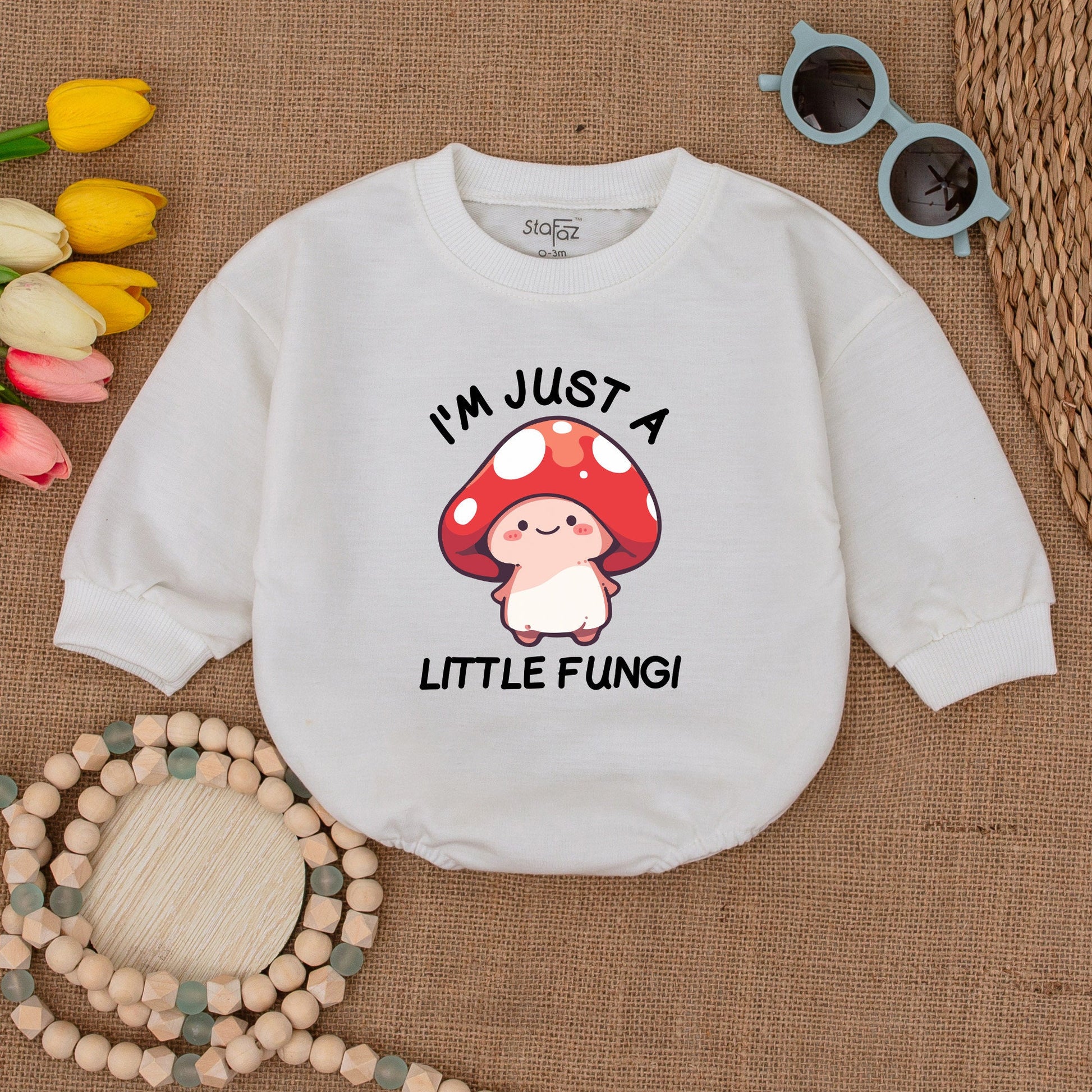 Mushroom Baby Bodysuit - Cute Cottagecore Romper, Newborn Gift