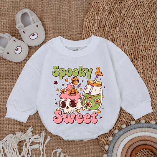 Halloween Baby Romper-Bubble Romper-First Halloween Outfit  