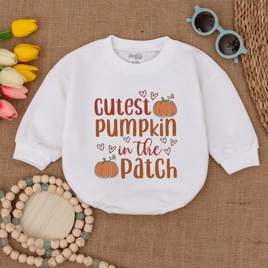Adorable Pumpkin Patch Romper: Thanksgiving & Fall Baby Outfit