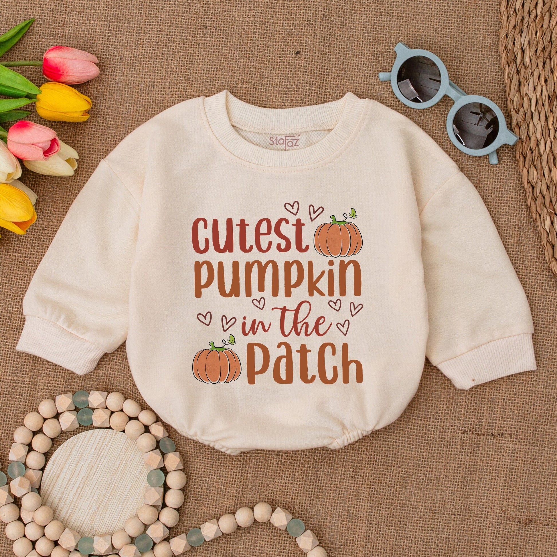 Adorable Pumpkin Patch Romper: Thanksgiving & Fall Baby Outfit