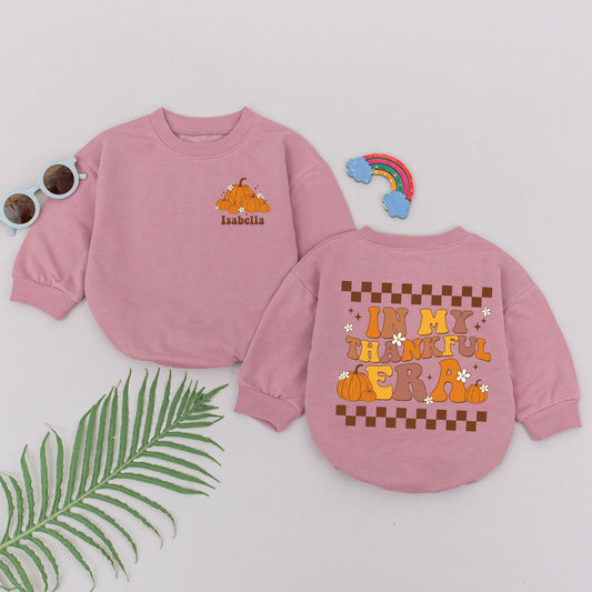 Thankful Era Baby Romper: Fall Pumpkin Spice & Thanksgiving Gift