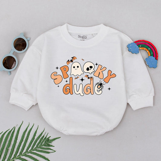 Baby's First Spooky Halloween Romper: Cute Fall Outfit for Boys