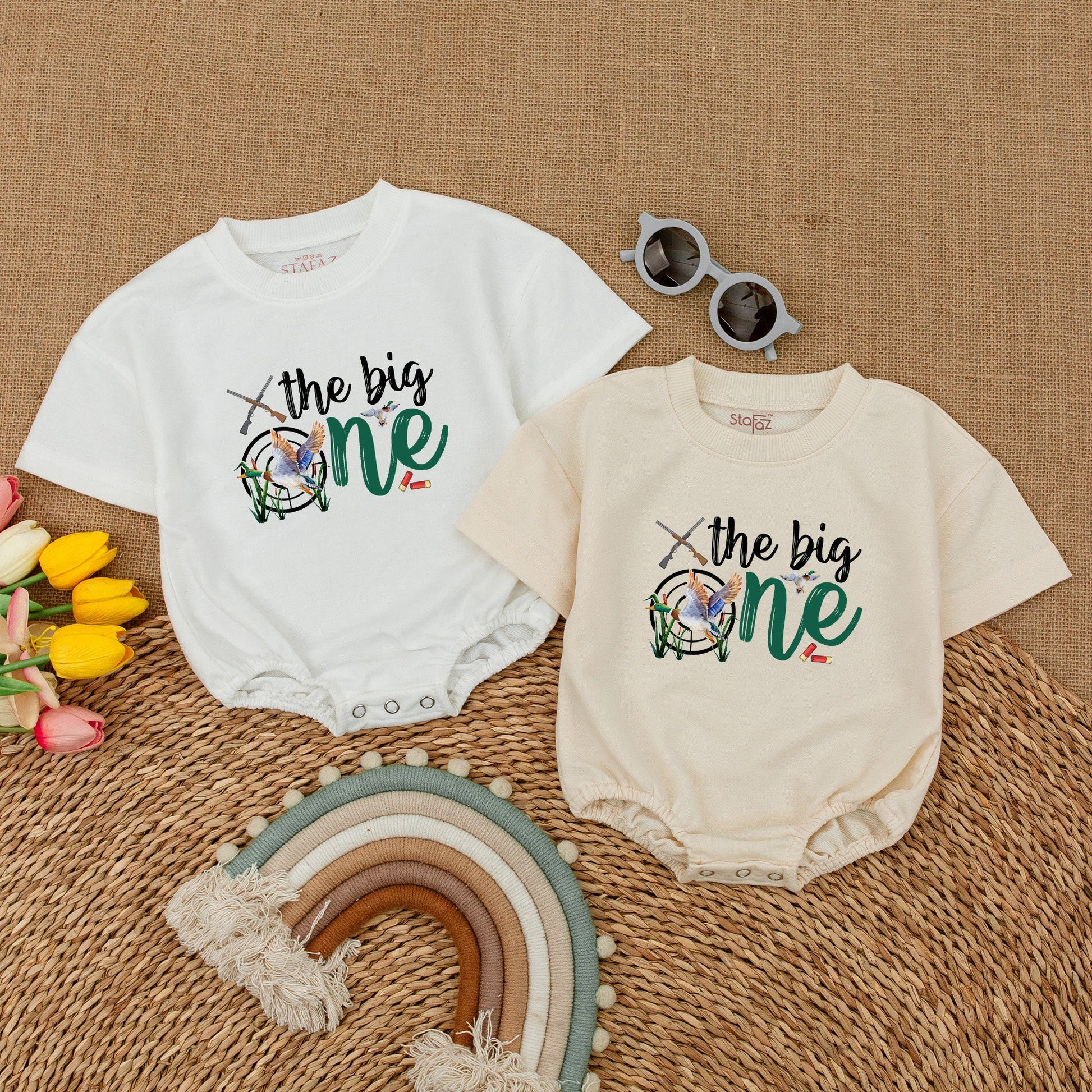 Mallard Duck Birthday Romper - One Lucky Duck Theme Baby Outfit