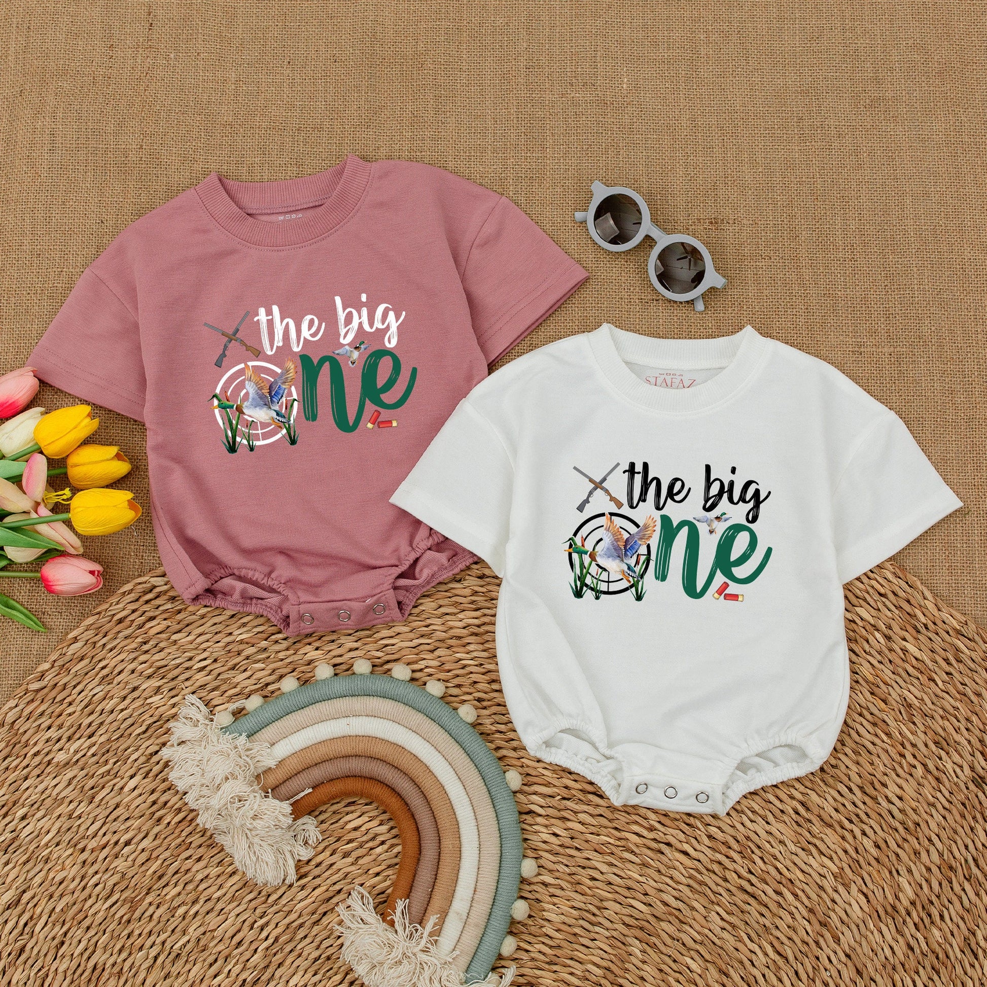 Mallard Duck Birthday Romper - One Lucky Duck Theme Baby Outfit
