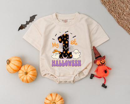 First Halloween Baby Romper - Retro Autumn Outfit for Newborns