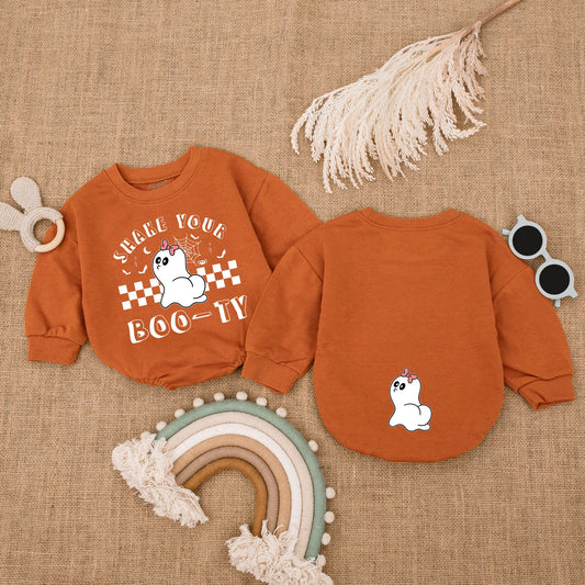 First Halloween Bubble Romper - Pumpkin Baby Bodysuit Gift  