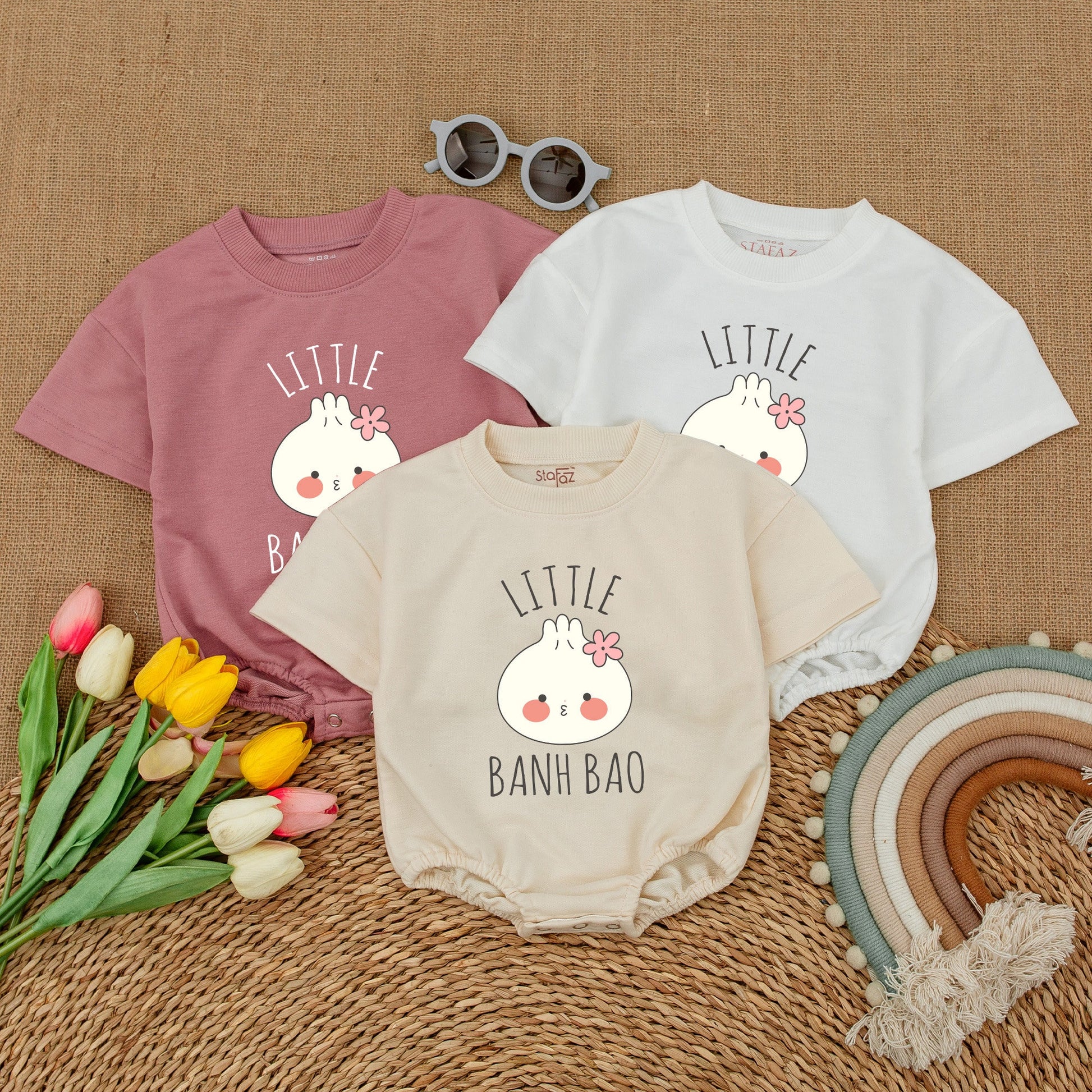 Adorable Dumpling Baby Outfit: Gender Neutral Bodysuit & Romper