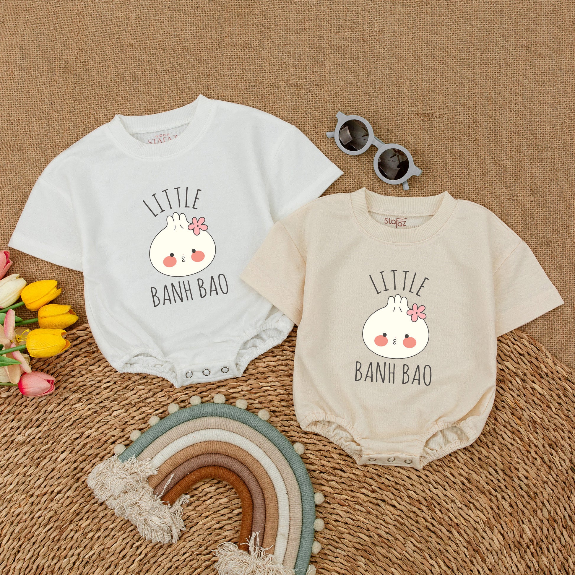 Adorable Dumpling Baby Outfit: Gender Neutral Bodysuit & Romper
