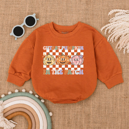 Pumpkin Bubble Romper: Adorable Baby Fall & Thanksgiving Outfit
