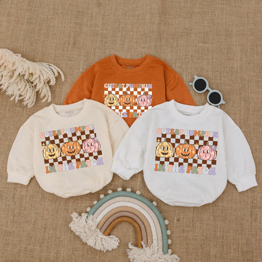 Pumpkin Bubble Romper: Adorable Baby Fall & Thanksgiving Outfit