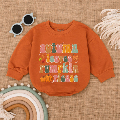 Autumn Pumpkin Baby Outfit - First Fall Bodysuit & Romper