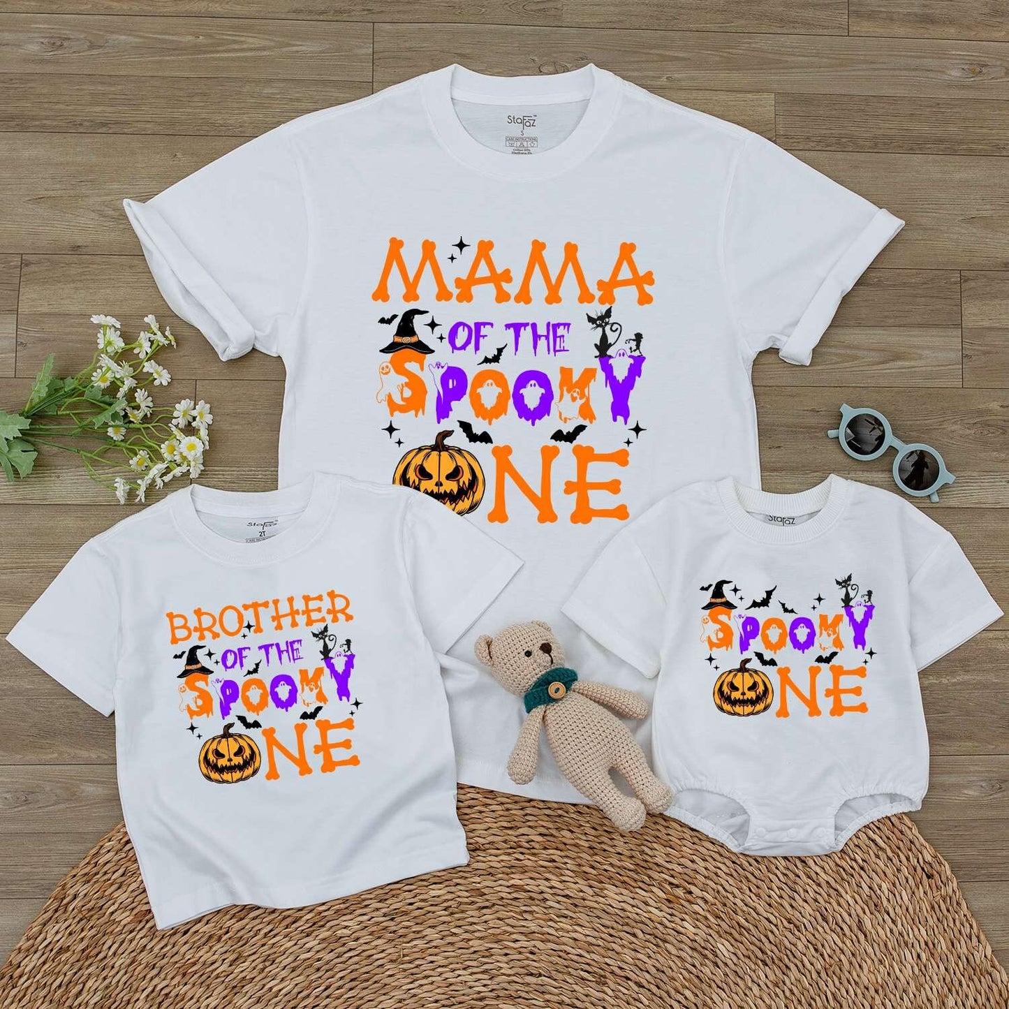 Matching Family Fall Outfits: Spooky Bodysuit & Retro Mommy Shirt