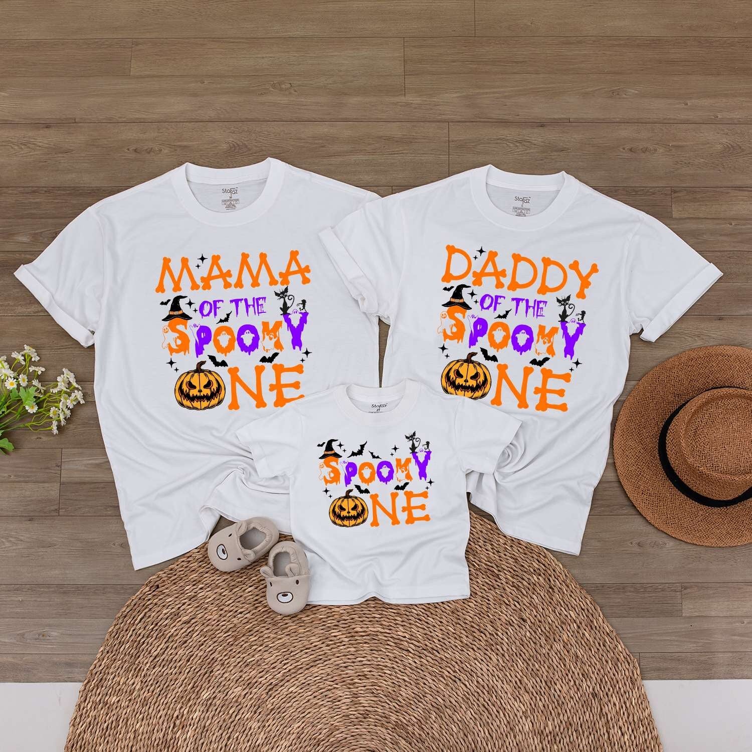 Matching Family Fall Outfits: Spooky Bodysuit & Retro Mommy Shirt