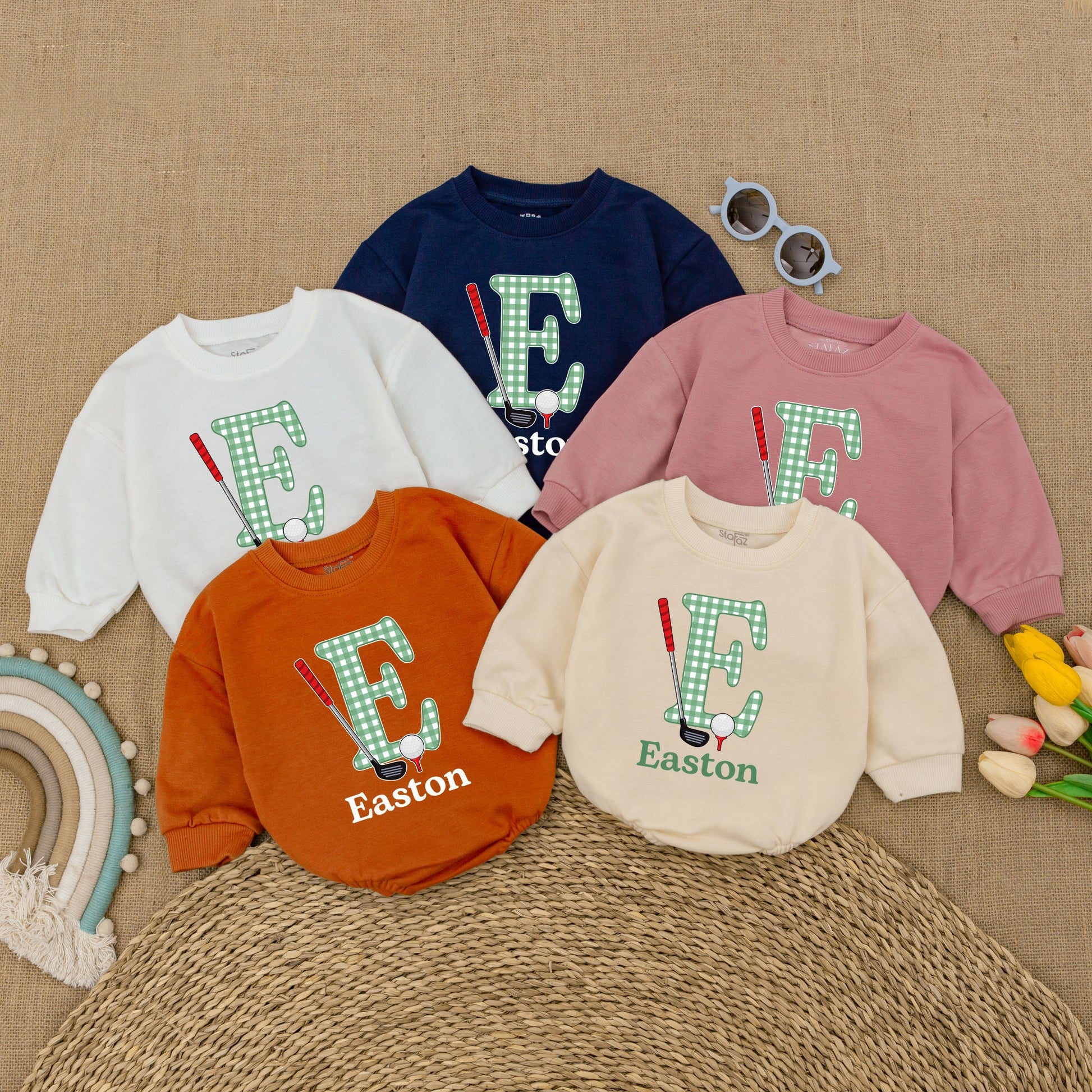 Personalized Golf Romper Gift for Babies, Father-Son Matching Outfit