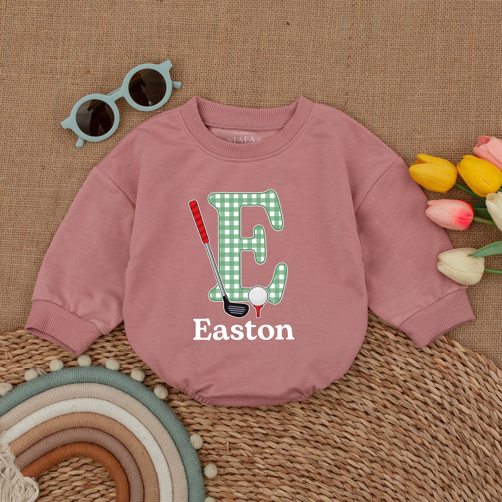 Personalized Golf Romper Gift for Babies, Father-Son Matching Outfit