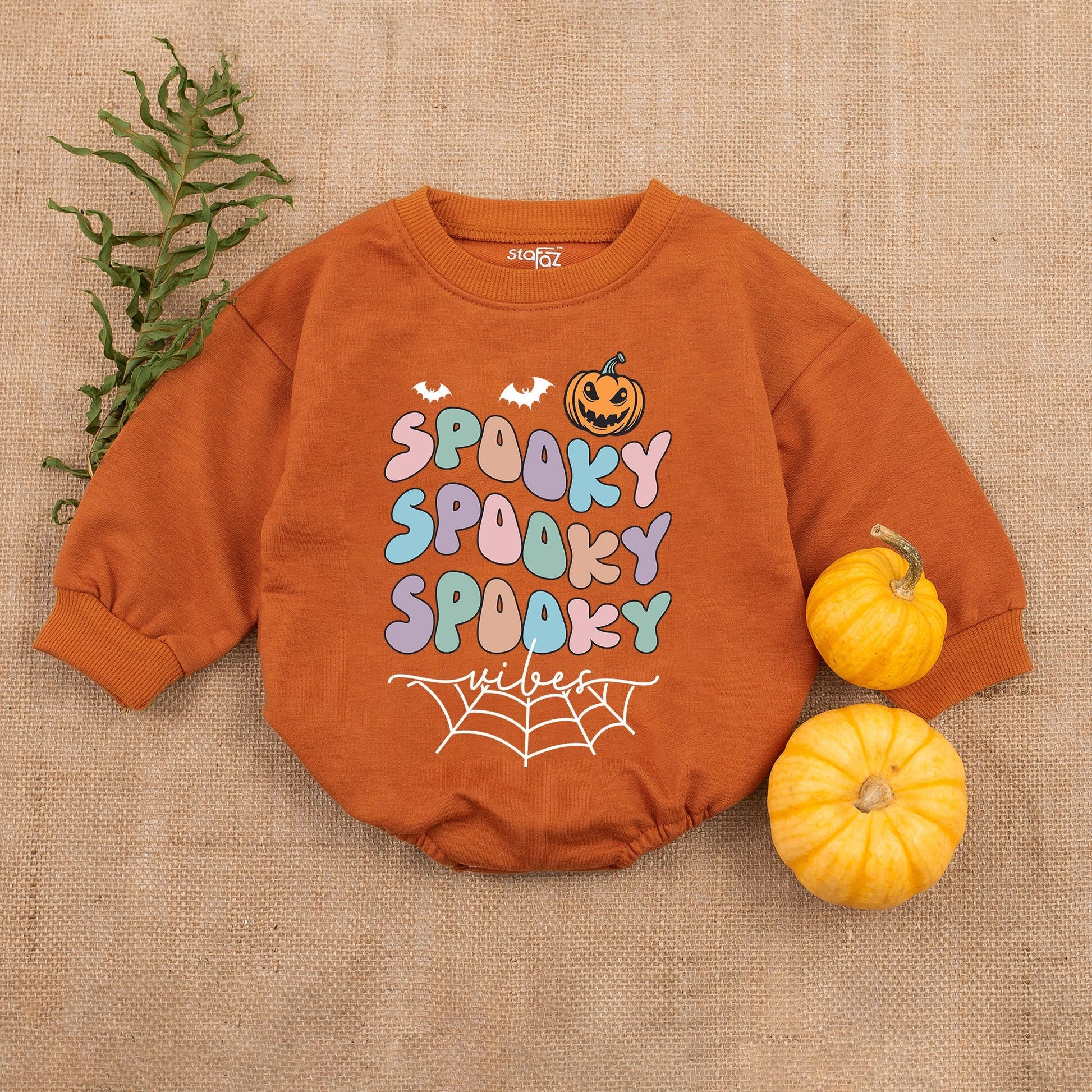 Retro Spooky Baby Romper - First Halloween Outfit for Infants