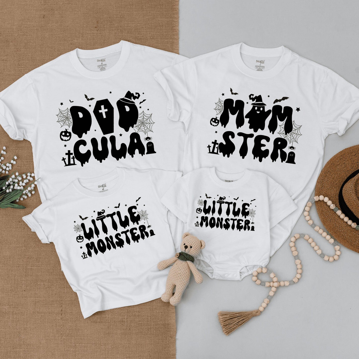 Spooky Family Halloween Shirts: Momster, Dadcula & Little Monster