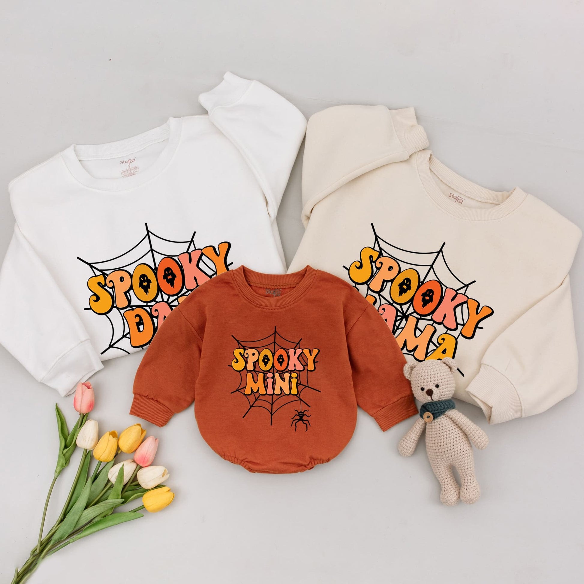 Halloween Family Matching Outfits: Cute Sweaters & Shirts Set