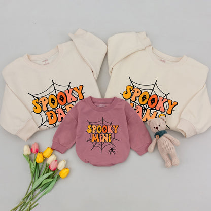 Halloween Family Matching Outfits: Cute Sweaters & Shirts Set