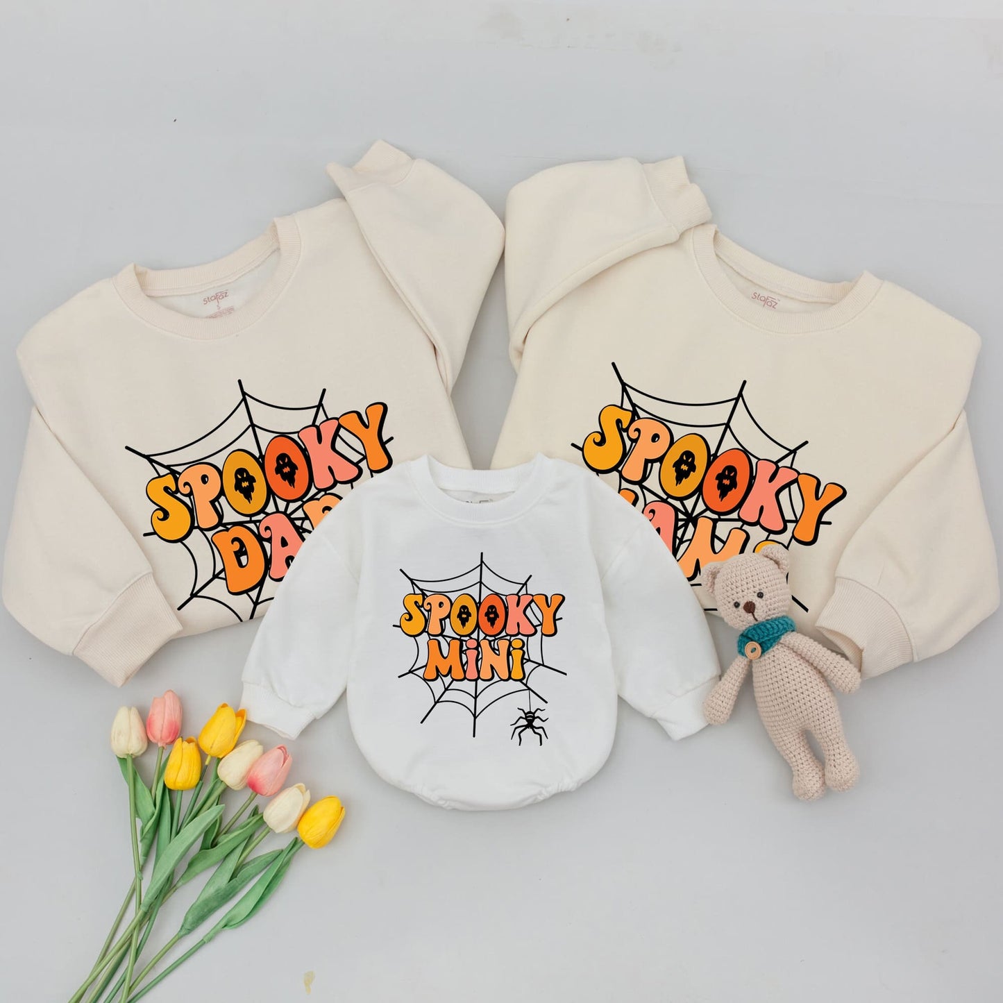 Halloween Family Matching Outfits: Cute Sweaters & Shirts Set