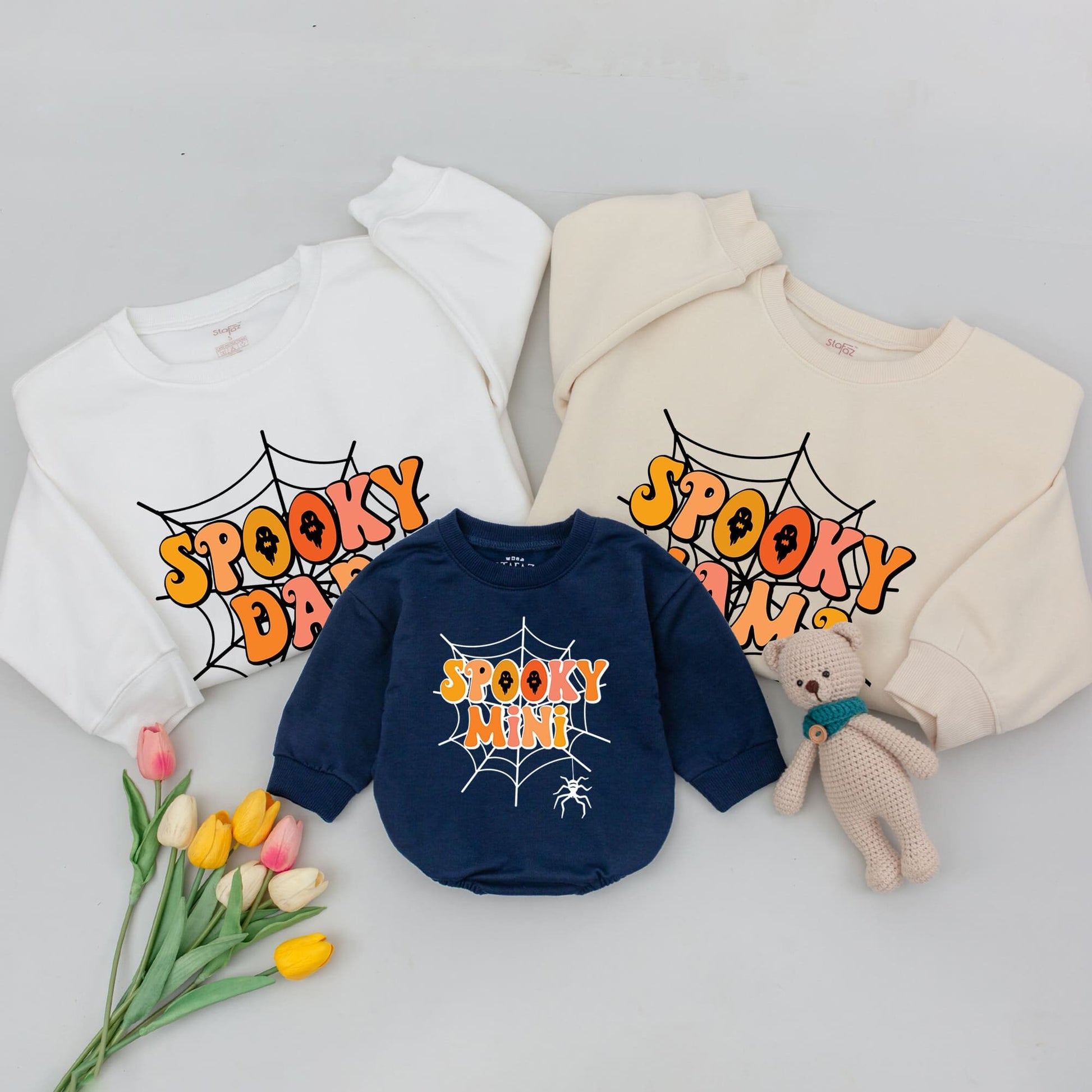 Halloween Family Matching Outfits: Cute Sweaters & Shirts Set