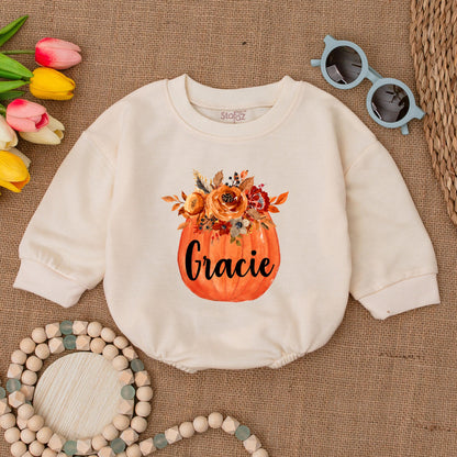 Adorable Pumpkin Baby Romper: Fall, Halloween, Thanksgiving Outfit