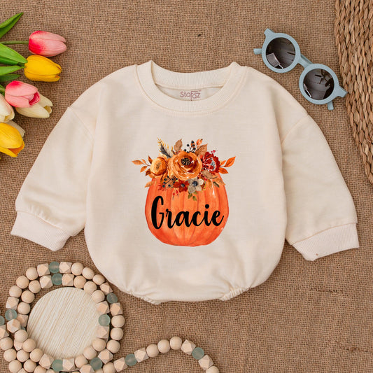 Adorable Pumpkin Baby Romper: Fall, Halloween, Thanksgiving Outfit