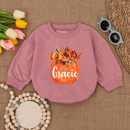 Adorable Pumpkin Baby Romper: Fall, Halloween, Thanksgiving Outfit
