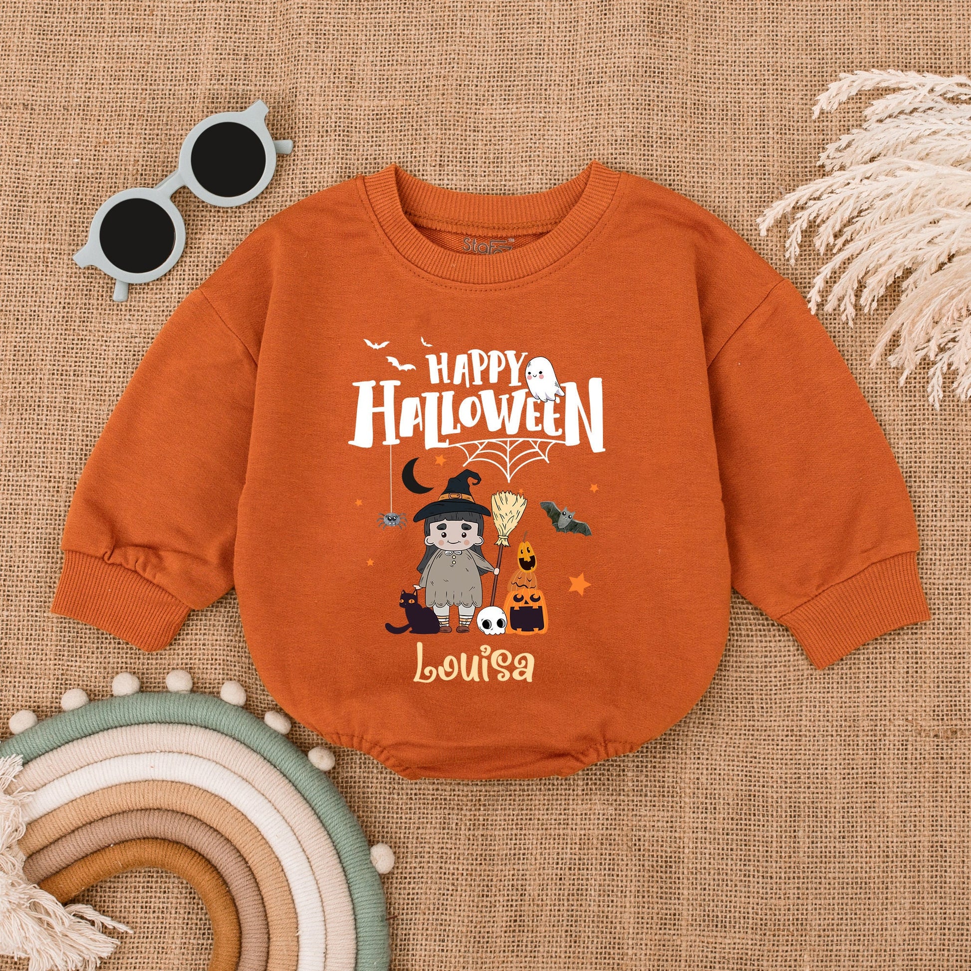 Halloween Baby Romper, Pumpkin Outfit, Gender Neutral Bodysuit Gift