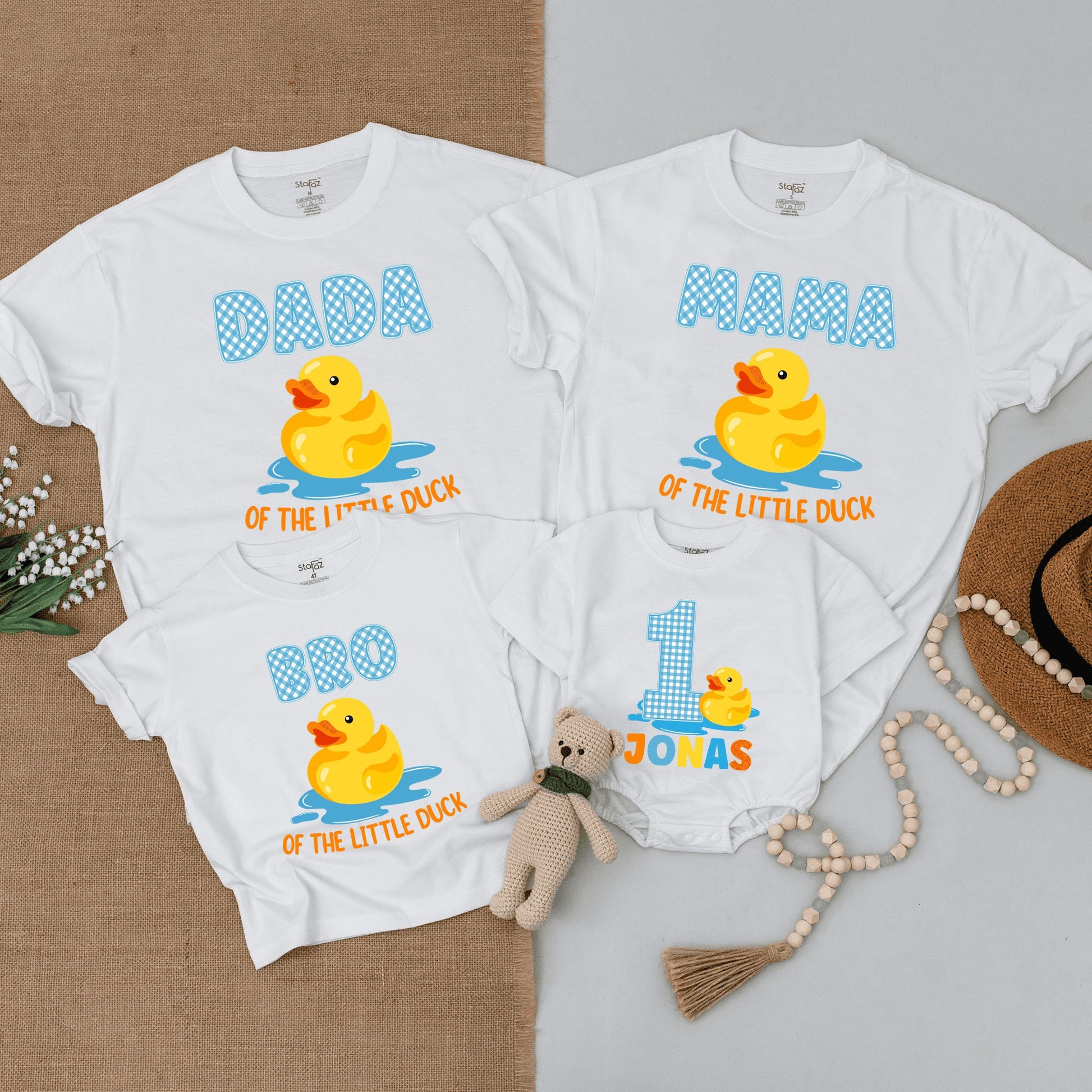 Duck Birthday Shirts, Family Matching Outfits, 1st Birthday Bodysuit