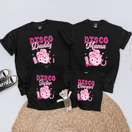 Matching Disco Cowgirl Birthday Shirt Family Outfit - Baby Bodysuit, Western Bachelorette Party, Lets Go Girls 1st Birthday