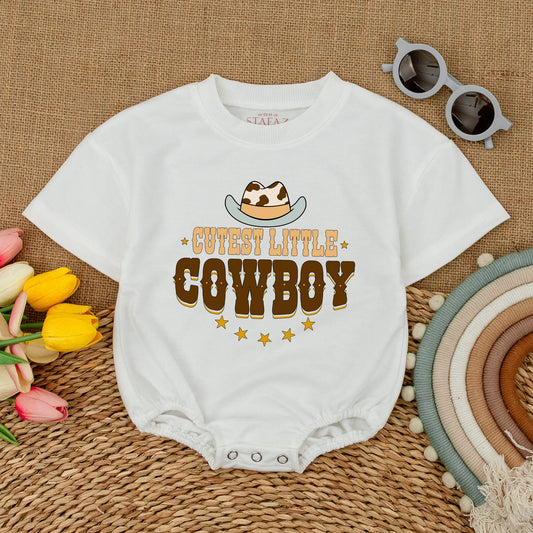 Charming Retro Cowboy Bodysuit: Country Baby Shower Gift, Unisex   