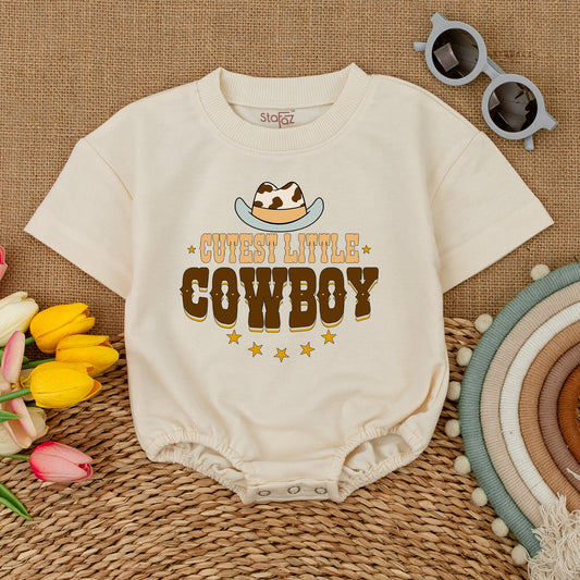 Charming Retro Cowboy Bodysuit: Country Baby Shower Gift, Unisex   