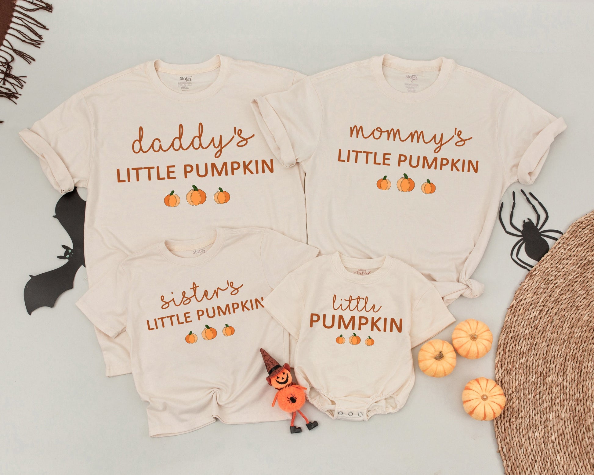 Retro Pumpkin Family Shirts, Fall Birthday Outfits, Mommy & Me