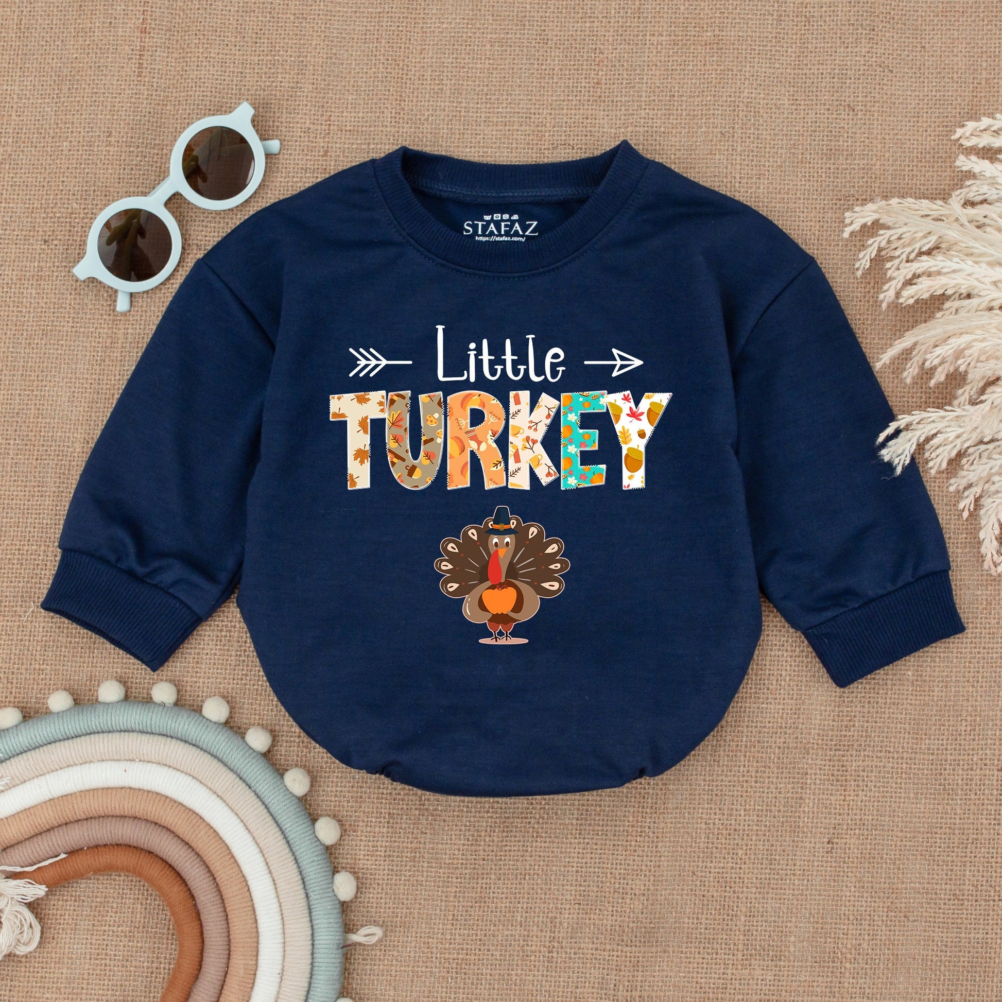 Thanksgiving Baby Romper, First Turkey Outfit, Pumpkin Bodysuit Gift