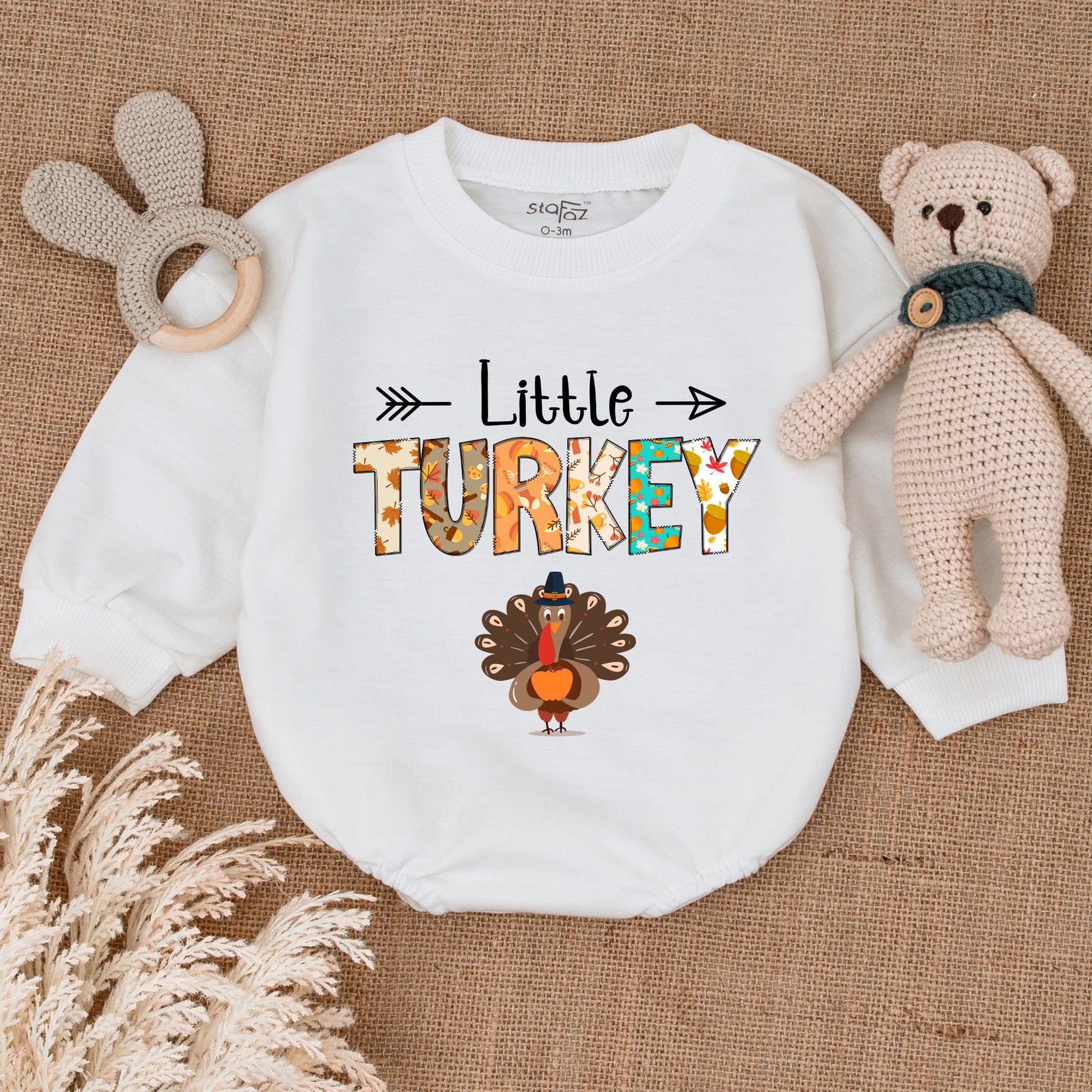 Thanksgiving Baby Romper, First Turkey Outfit, Pumpkin Bodysuit Gift