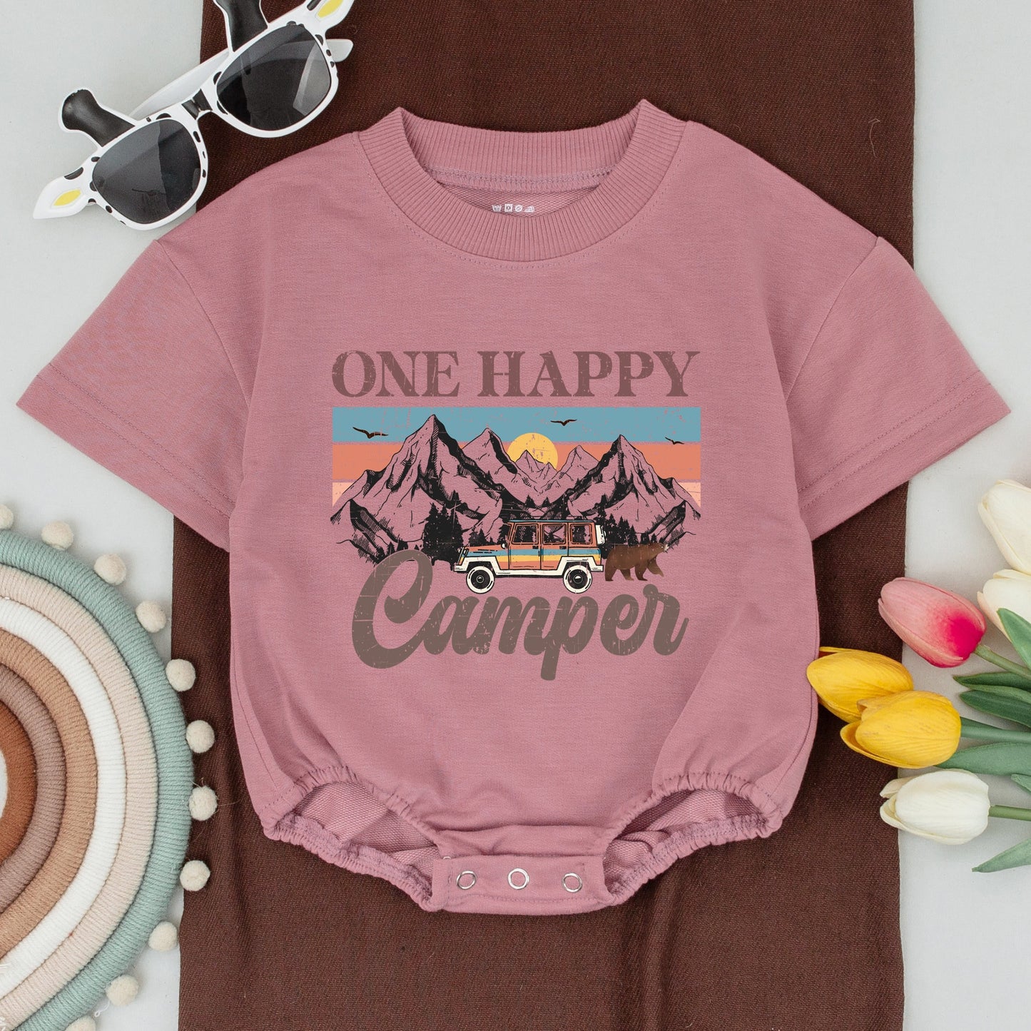 Happy Camper 1st Birthday Outfit | Family Camping & Matching Shirts