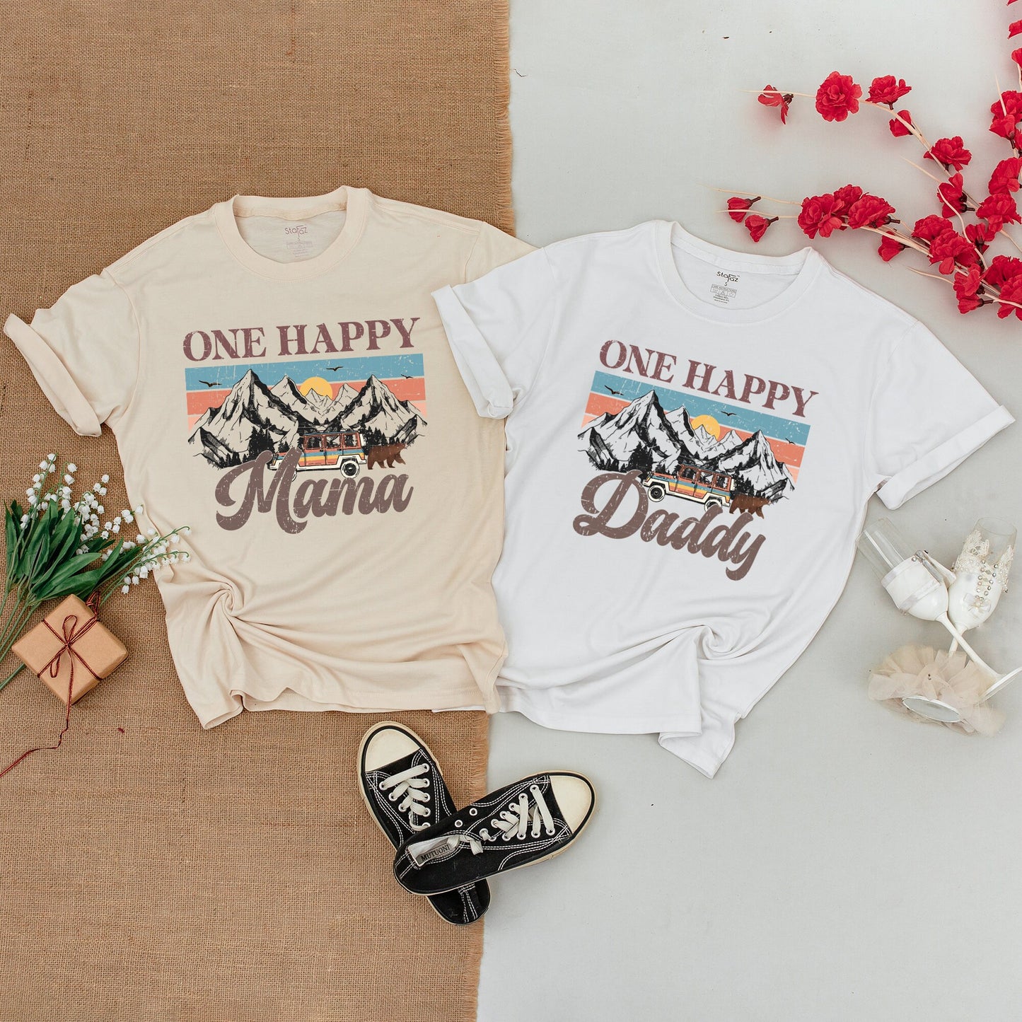 Happy Camper 1st Birthday Outfit | Family Camping & Matching Shirts