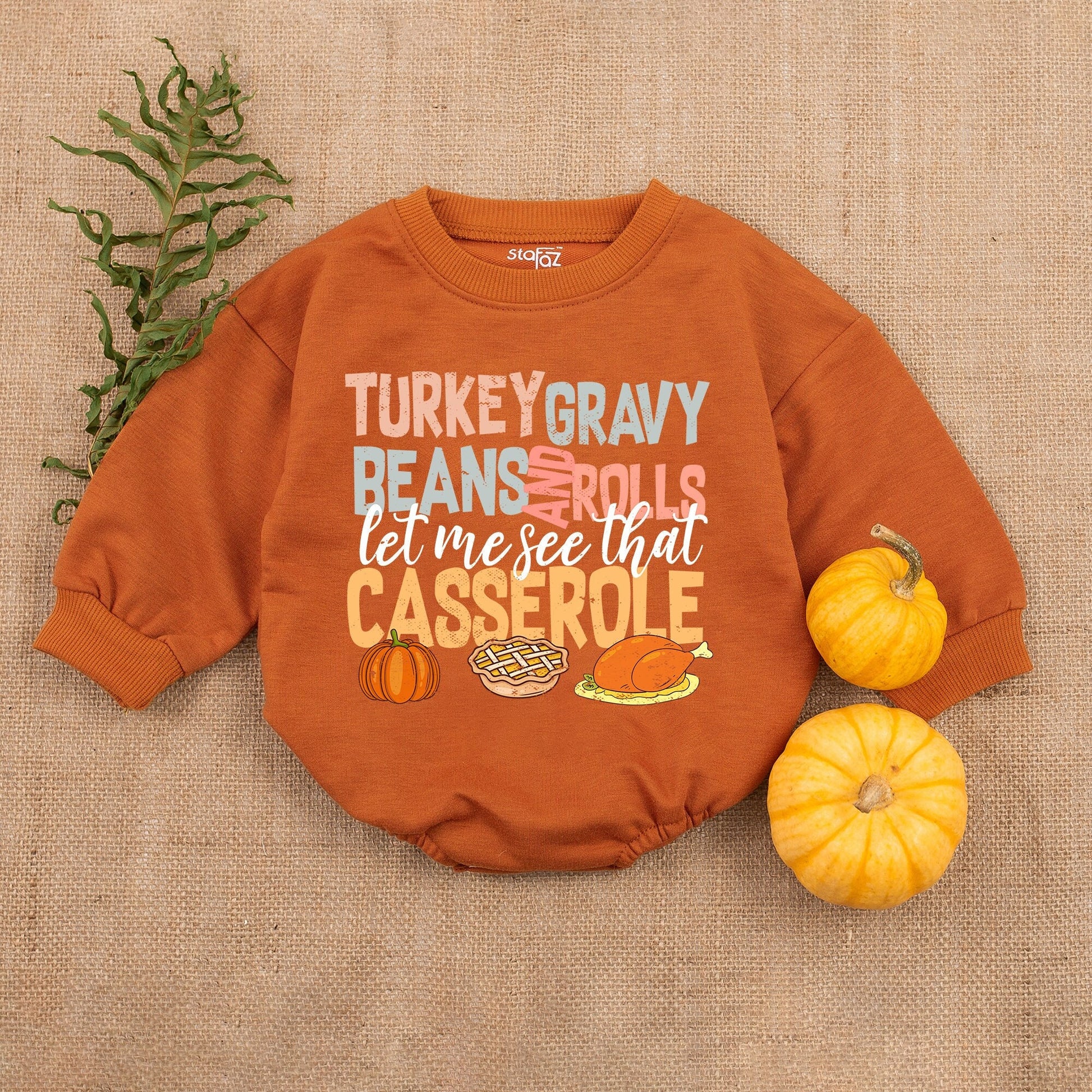 First Thanksgiving Baby Romper - Fall Infant Outfit - Shower Gift