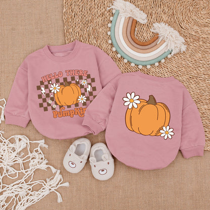 Fall Pumpkin Romper: Infant Thanksgiving Outfit - Baby Shower Gift  