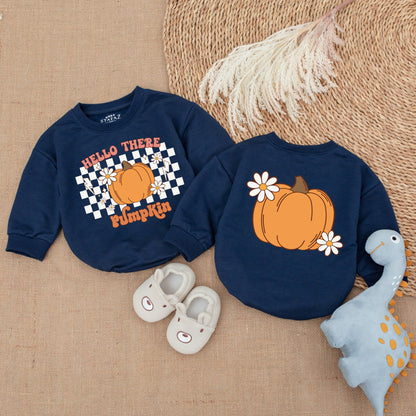 Fall Pumpkin Romper: Infant Thanksgiving Outfit - Baby Shower Gift  