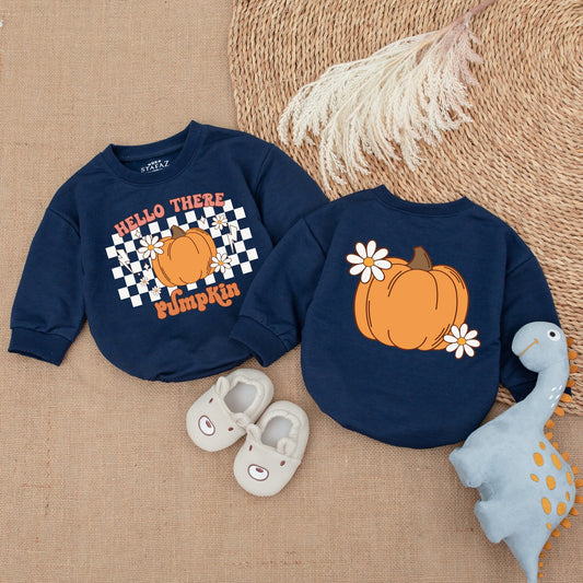 Fall Pumpkin Romper: Infant Thanksgiving Outfit - Baby Shower Gift  