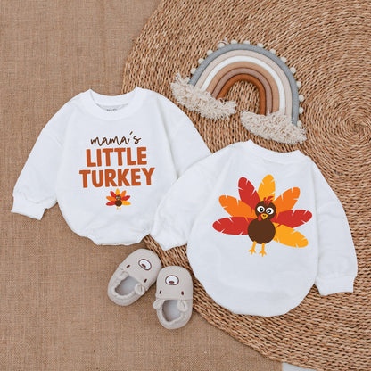 Thanksgiving Infant Romper - Baby Girl Outfit - First Holiday Gift