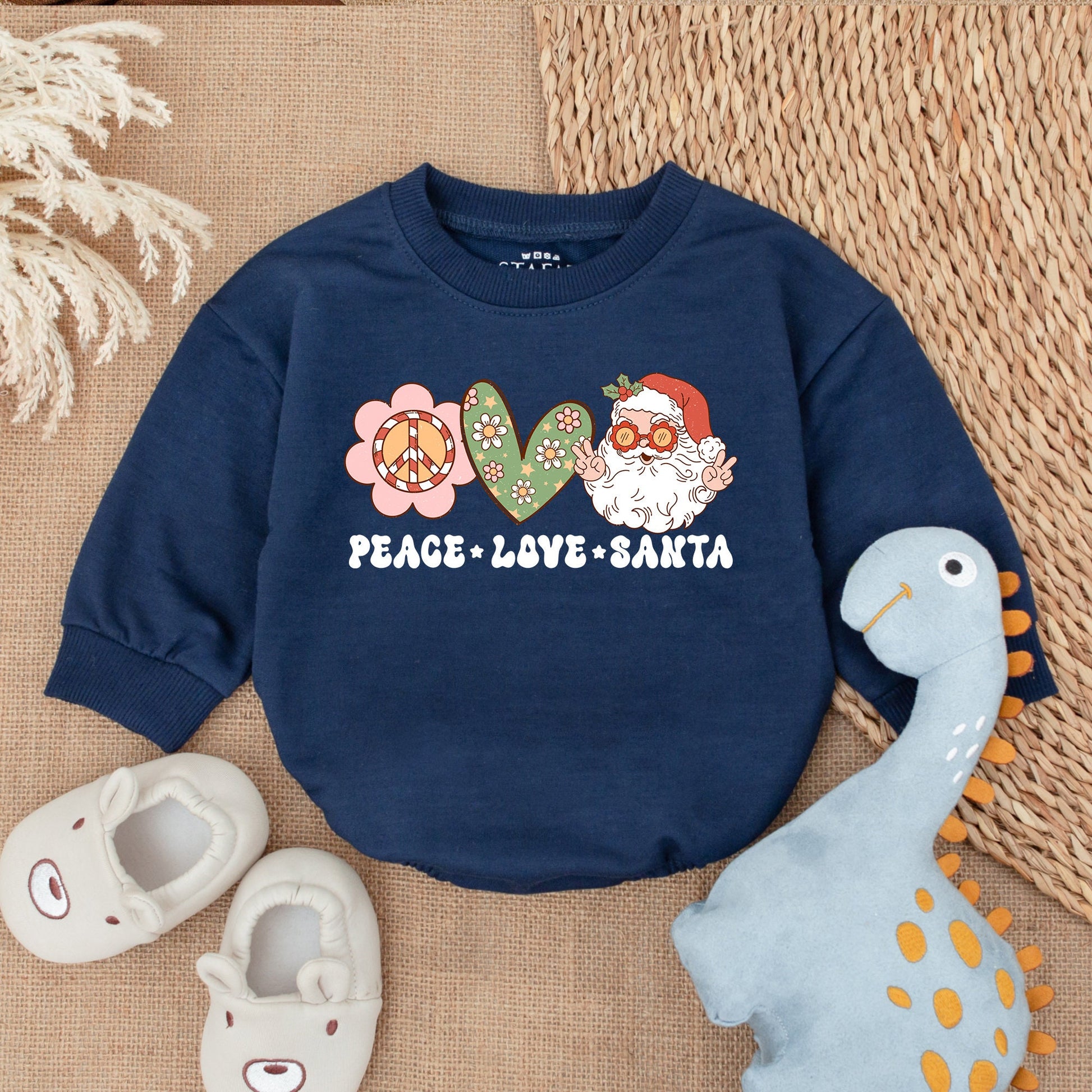 Festive Baby Christmas Romper – Cozy Long Sleeve First Holiday Outfit 