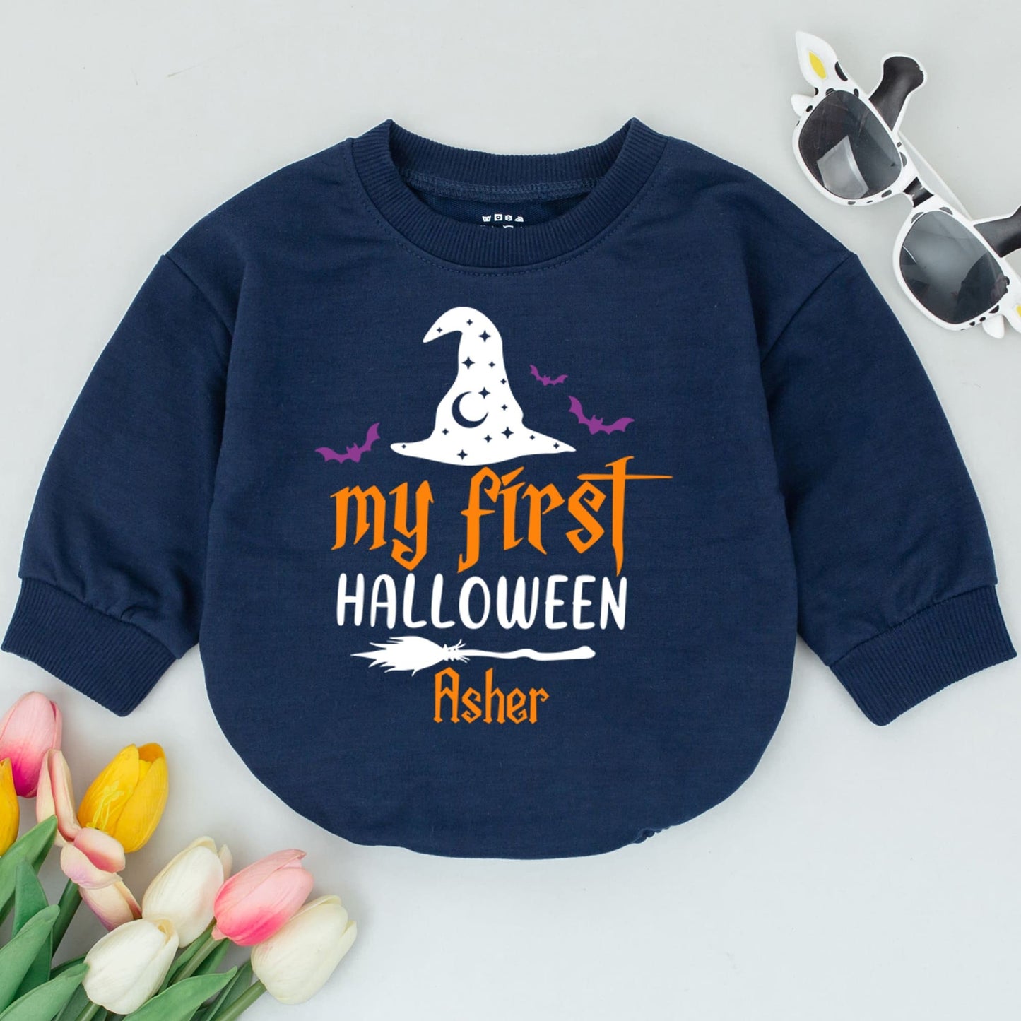 Baby's First Halloween Witch Romper - Cute Fall Bodysuit Outfit