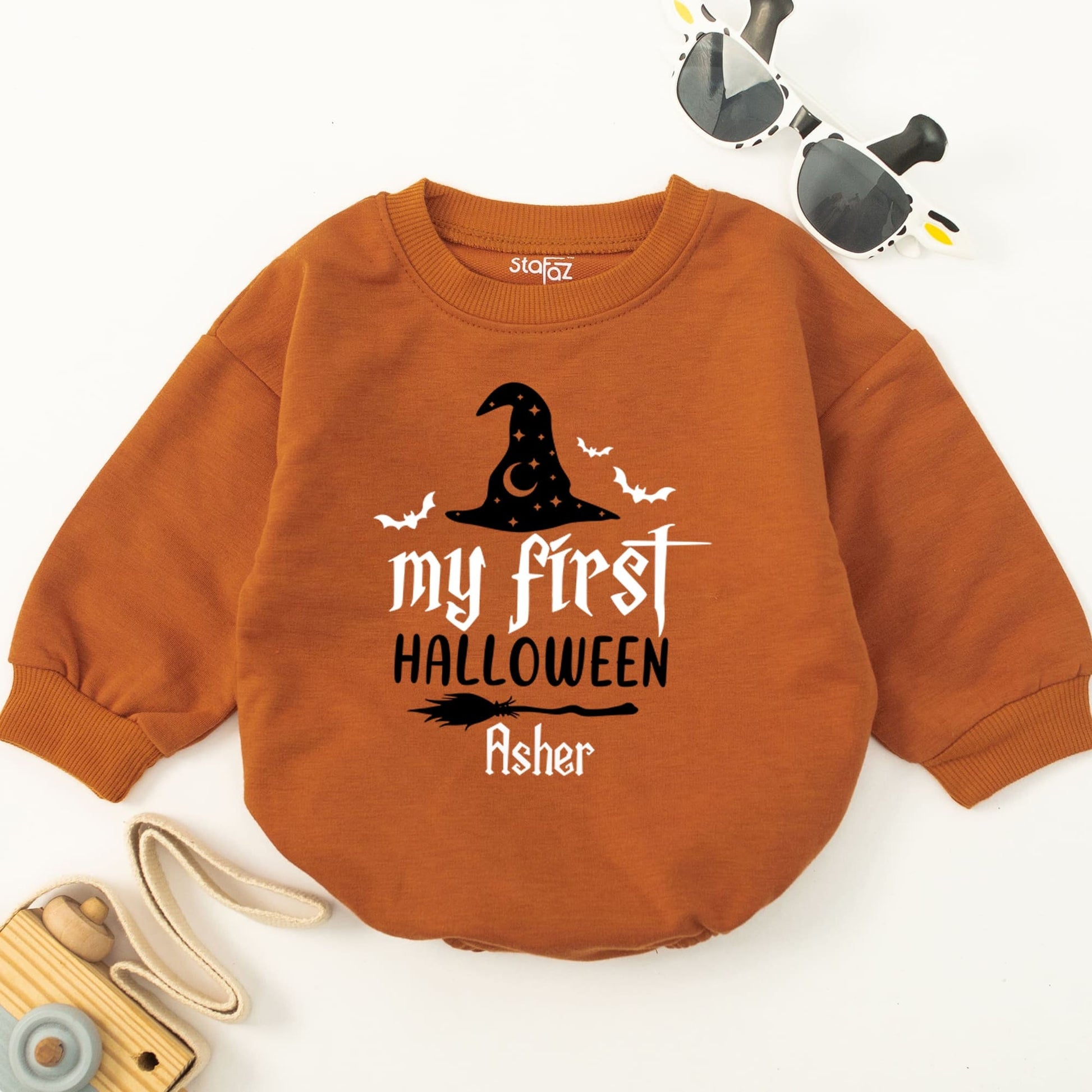 Baby's First Halloween Witch Romper - Cute Fall Bodysuit Outfit