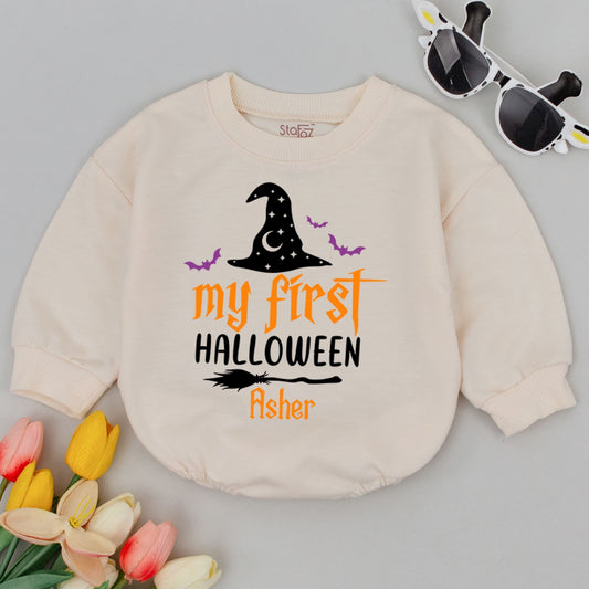 Baby's First Halloween Witch Romper - Cute Fall Bodysuit Outfit